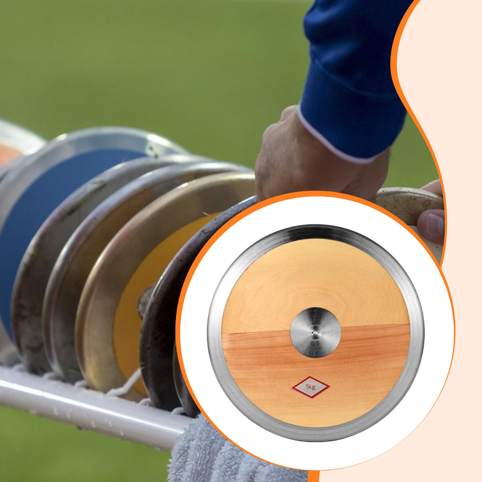 Discus Throw Training - 高校大学スポーツトレーニング用ディスクス、耐久性のある木製鉄製投擲ディスク、陸上競技練習用