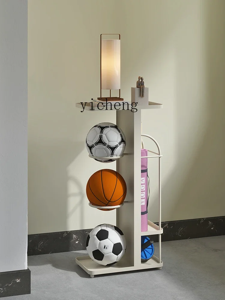 Sports Equipment In School - Y1 学校球技用具収納ラック フィットネス機器 ヨガマット収納ディスプレイラック