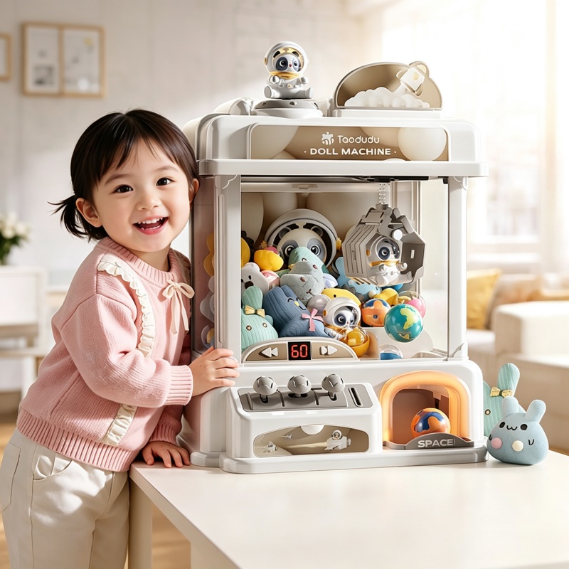 Sports Equipment Factory - 子供用ミニクレーンゲーム機、自動コイン式プレイゲーム、アーケードクレーン人形マシン、子供向けおもちゃ、誕生日クリスマスプレゼント