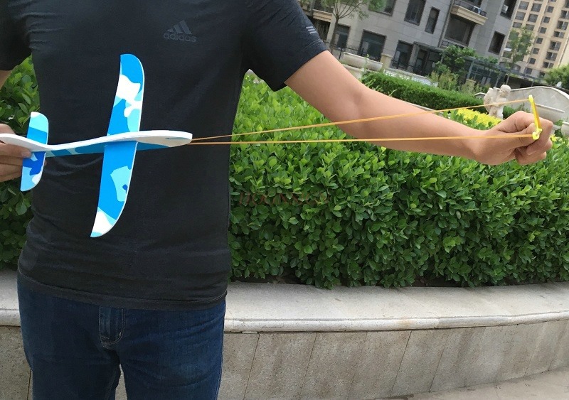 Sports Equipment In School - 輪ゴム射出航空機手投げフォームグライダーモデル学校競技機器屋外組み立て