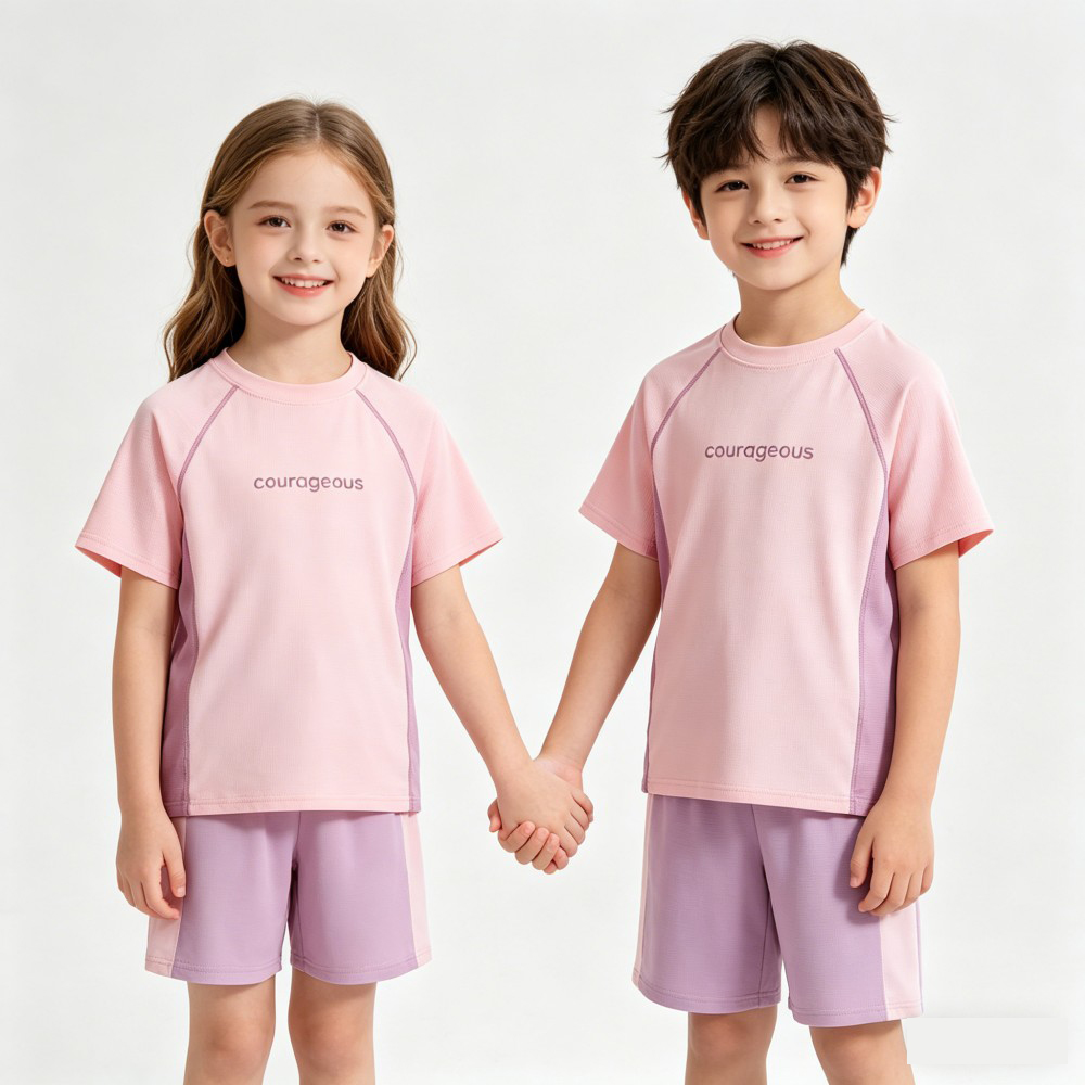 Sports Equipment For Boys - 男の子女の子夏アイスシルククールスポーツスーツ速乾性通気性Tシャツ+ショーツセット3-16Y子供カジュアルランニングトレーニングトラックスーツ