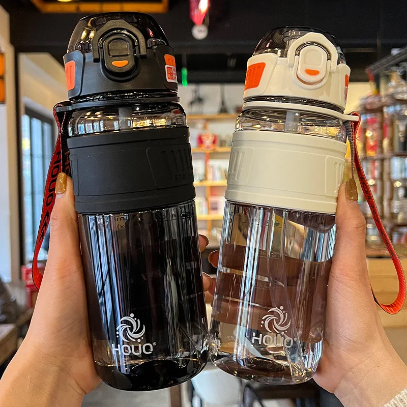 Sports Equipment In School - 旅行用1Lウォーターボトル、スポーツ用プラスチック製ウォーターカップ、女の子、男の子、学校用、携帯用1リットル680mlウォーターケトル、フィットネスジム、アウトドア用
