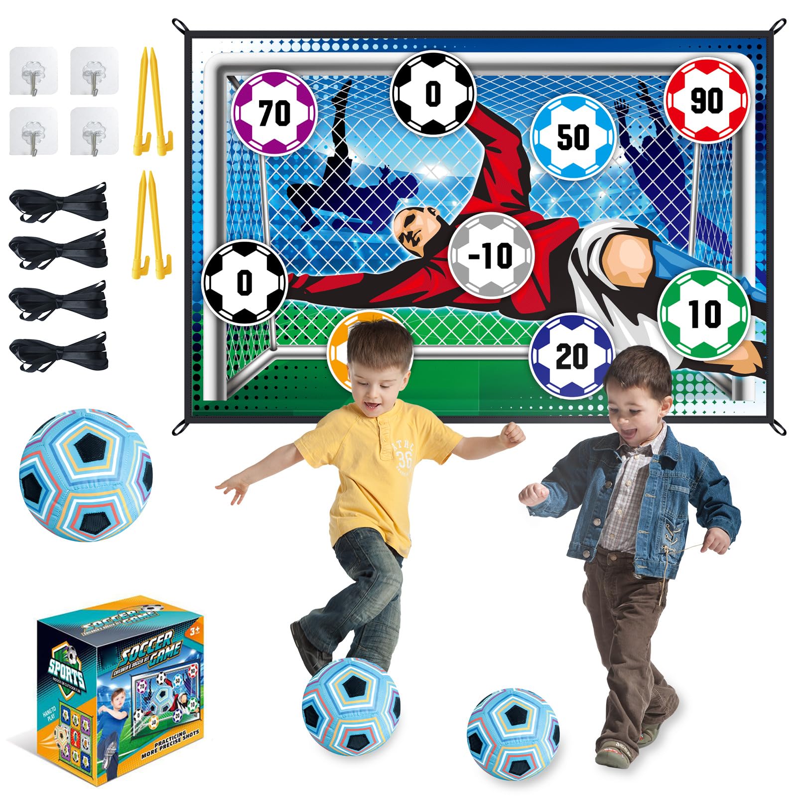 Sports Equipment For Boys - 150 センチメートルサッカーゲームマットセット屋外屋内サッカーおもちゃマルチプレイヤー競争サッカーゲーム子供サッカートレーニング少年ギフト