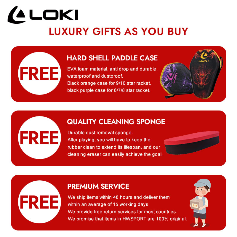 LOKI DRAGON 10 スター卓球ラケットプロフェッシ - Badminton Racket Carbon のレビューと価格