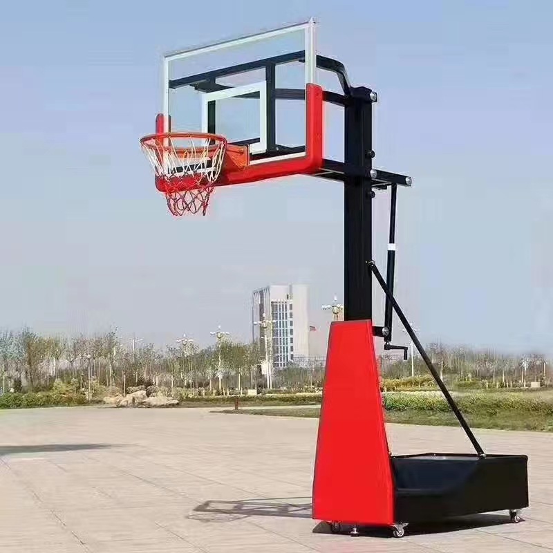 高さ調節可能なポータブル移動式バスケットボールスタンドラック - Sports Equipment In School のレビューと価格