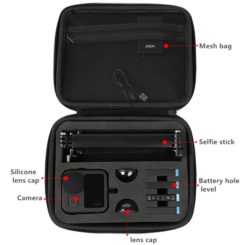 キャリングケースポータブル収納袋落下防止保護gopro最大パ - Sports Equipment Cabinet のレビューと価格