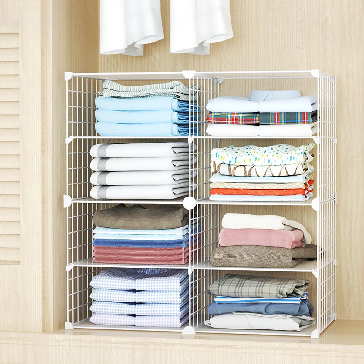 衣類の重ね収納用ワードローブ仕切りラック、吊り下げ式クローゼ - Sports Equipment Cabinet のレビューと価格