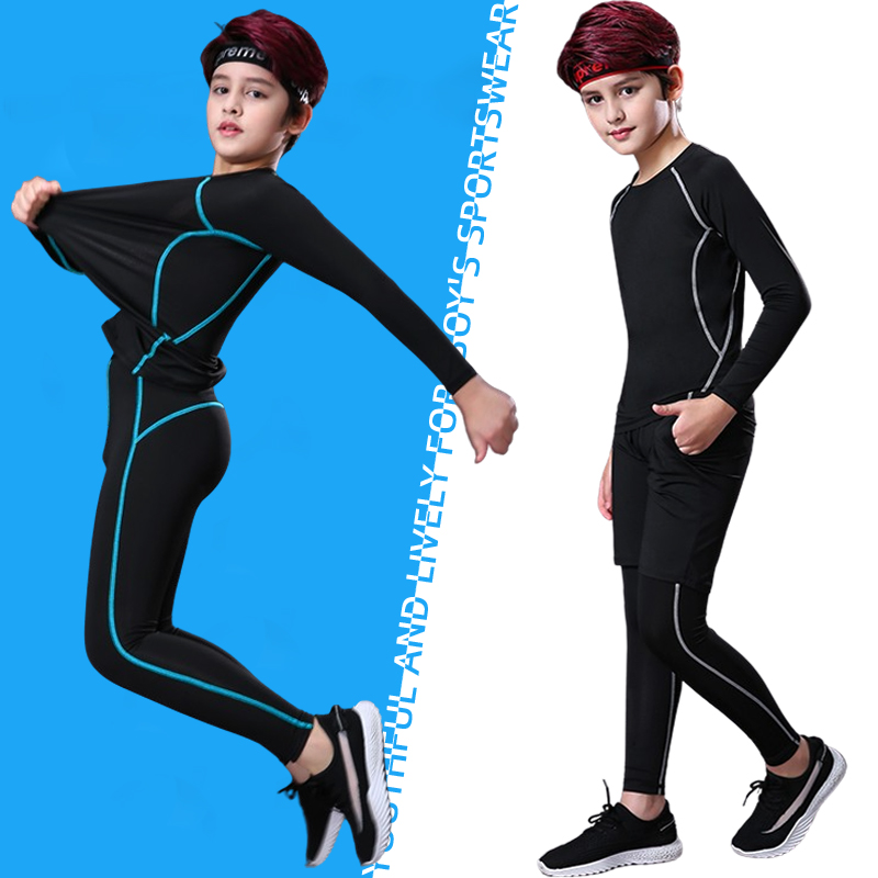 キッズフィットネスジャージユースウォームパンツトップス下着タ - Sports Equipment For Boys のレビューと価格