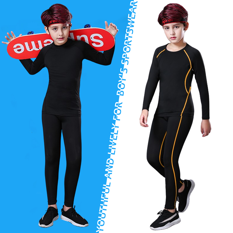 キッズフィットネスジャージユースウォームパンツトップス下着タ - Sports Equipment For Boys のレビューと価格