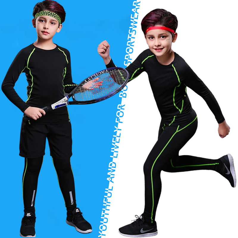 キッズフィットネスジャージユースウォームパンツトップス下着タ - Sports Equipment For Boys のレビューと価格