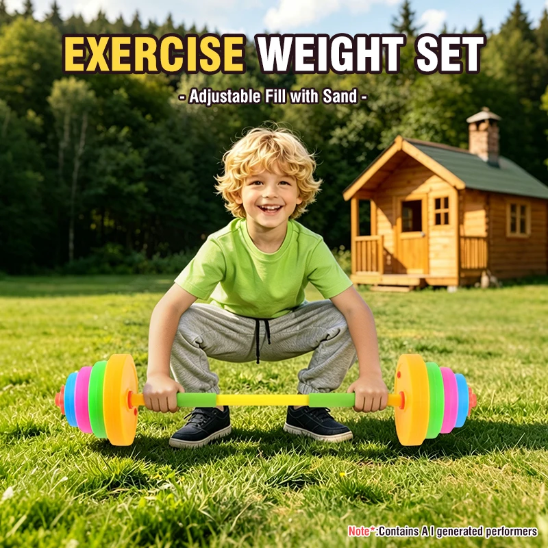 調節可能な子供用ダンベルバーベルセット屋内屋外フィットネス機 - Sports Equipment For Boys のレビューと価格