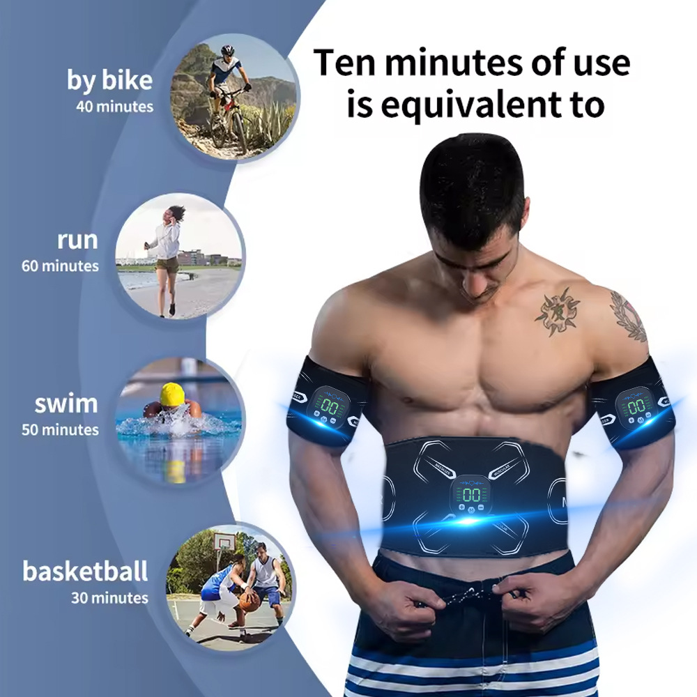 EMS 筋肉刺激装置腹部トレーナー腹筋トナー腕腹脚エクササイ - Sports Equipment Factory のレビューと価格