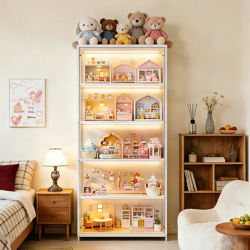 多機能家庭用フィギュアディスプレイスタンド、防塵透明キャビネ - Sports Equipment Cabinet のレビューと価格
