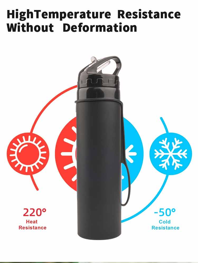 600mlトラベルキャンプ用シリコン製折りたたみ式スポーツ水 - Sports Equipment In School のレビューと価格