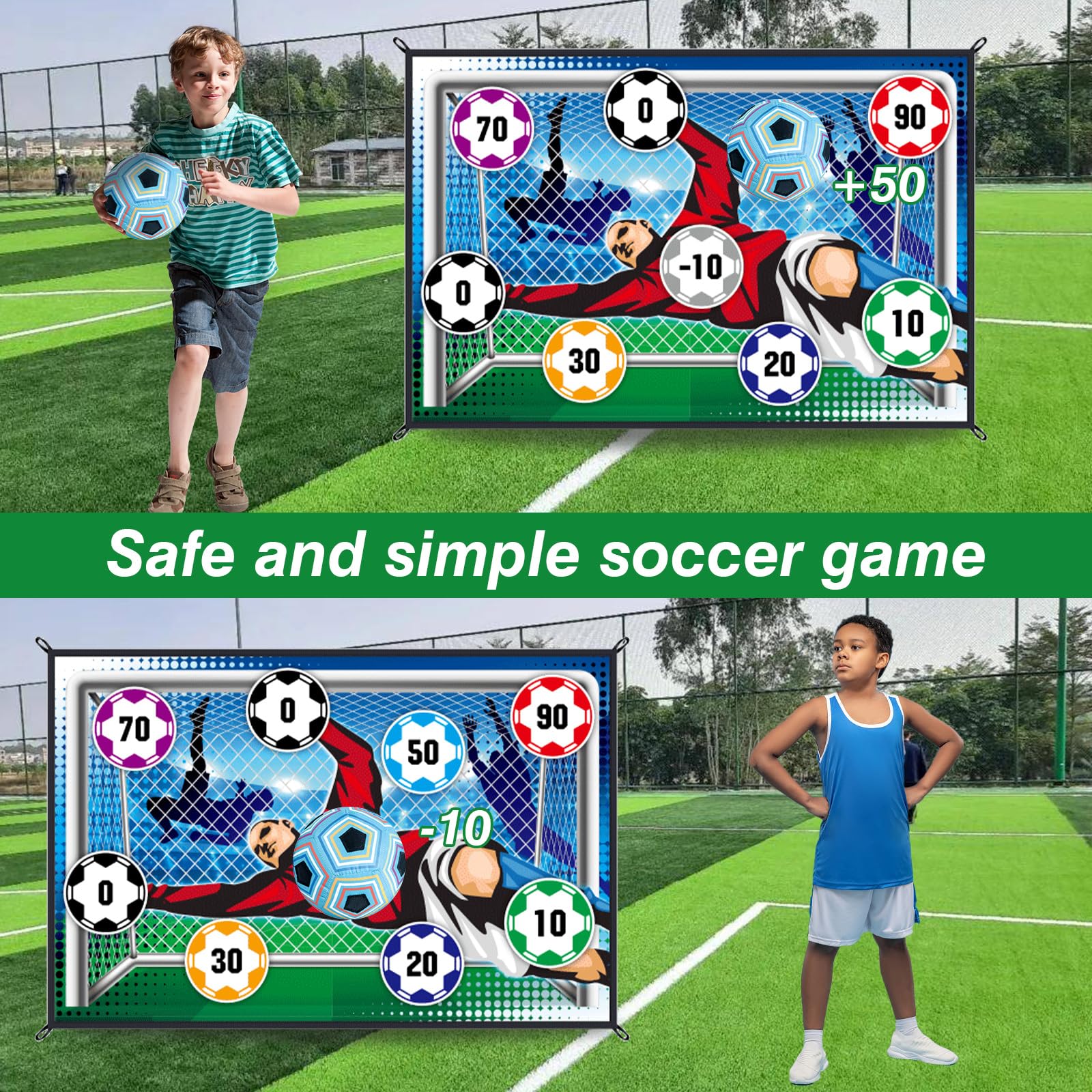 150 センチメートルサッカーゲームマットセット屋外屋内サッ - Sports Equipment For Boys のレビューと価格