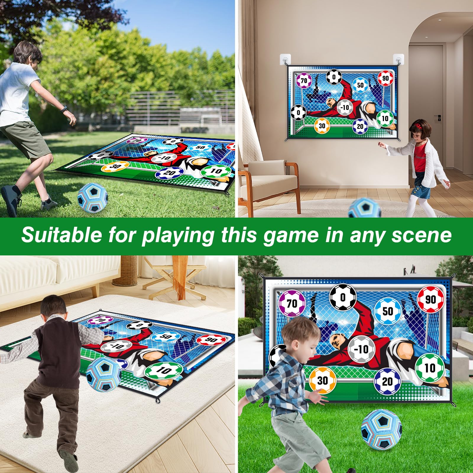 150 センチメートルサッカーゲームマットセット屋外屋内サッ - Sports Equipment For Boys のレビューと価格