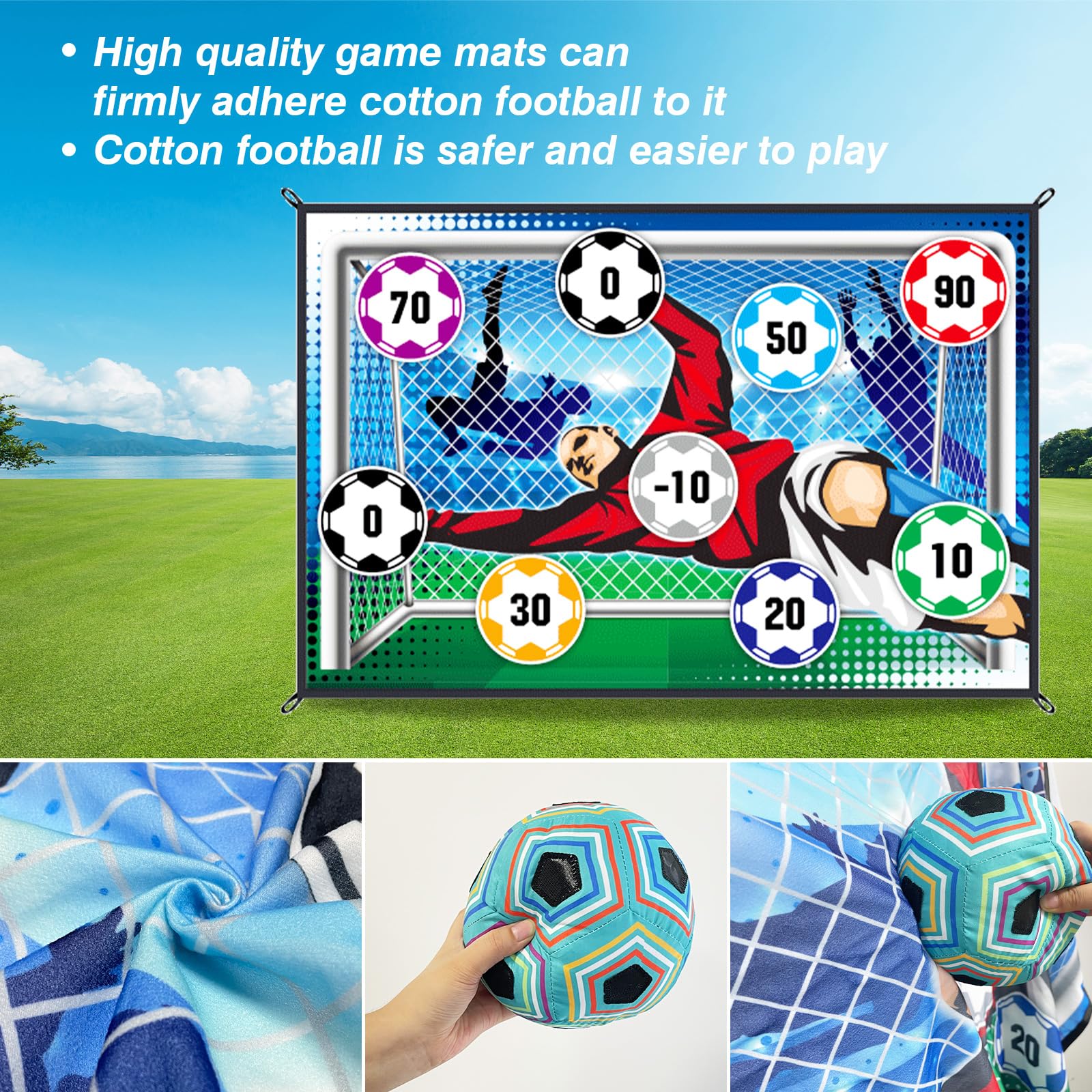 150 センチメートルサッカーゲームマットセット屋外屋内サッ - Sports Equipment For Boys のレビューと価格